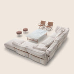 Load image into Gallery viewer, Dorsale — Modular Linen Sofa with Back Rail Detail
