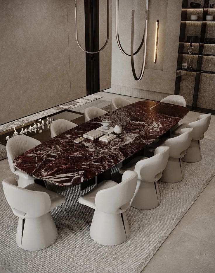 Minosé aurelia marble dining table