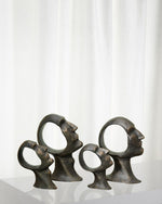 Load image into Gallery viewer, Profilo — Sculptural Bronze Candle Holders
